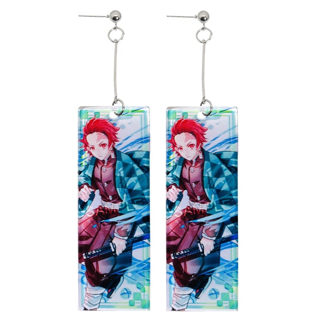 Acrylic Tanjiro Earrings