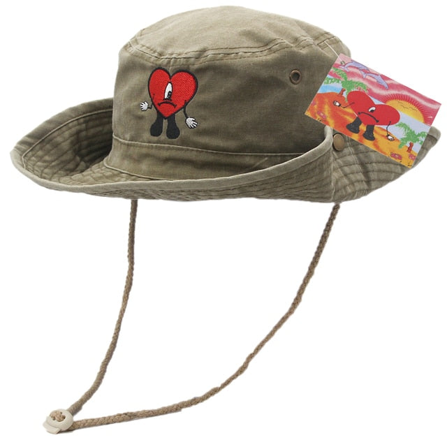 Foldable Cotton Embroidered Bucket Hat