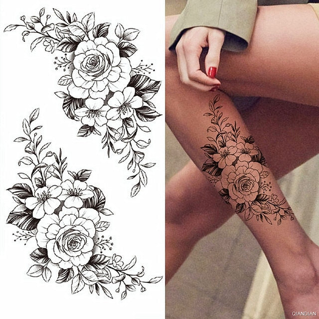 Flowers and Animals Body Tattoos