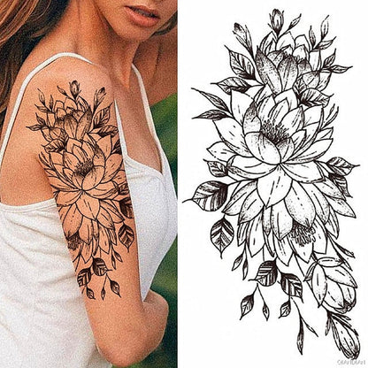 Flowers and Animals Body Tattoos