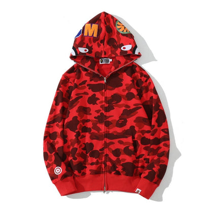 Anime Hoodie Shark Camo Full Zip