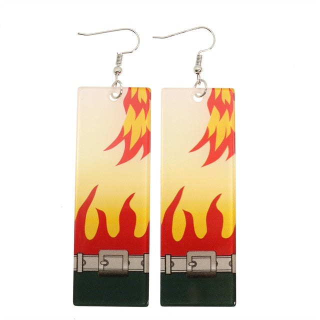 Acrylic Tanjiro Earrings