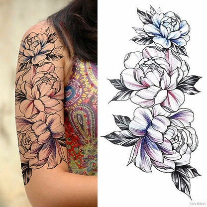 Flowers and Animals Body Tattoos