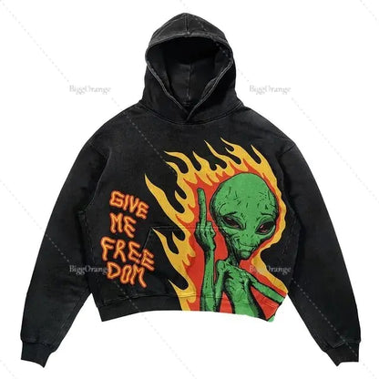 Punk Wind Ninja Printed Hoodies