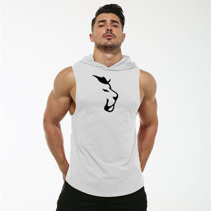 Hooded Sleeveless Vest Men's Fitness