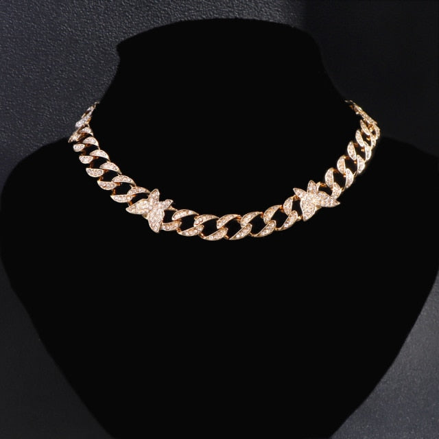 18K Cuban Butterfly Link Chain