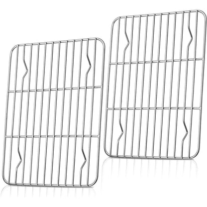 2pcs Steel Non-Stick Baking & Cooling Rack