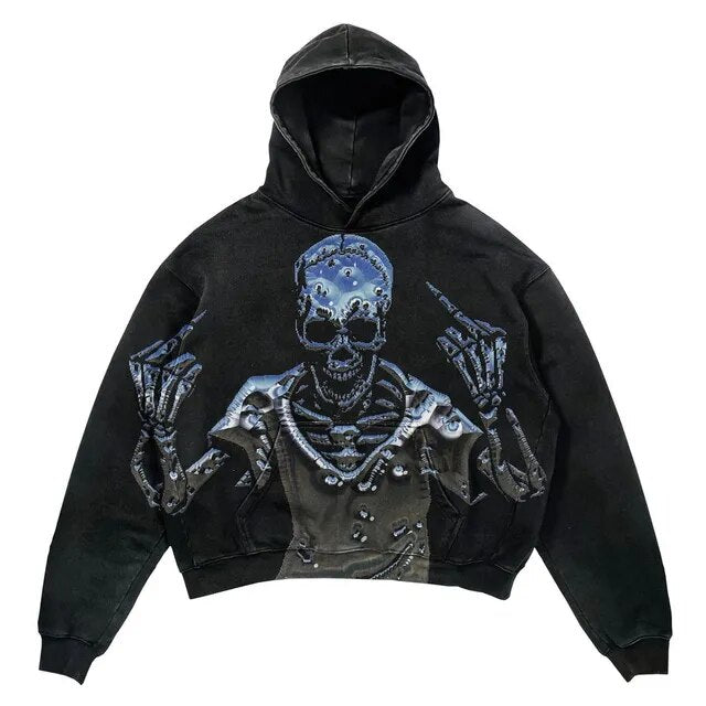 Punk Wind Ninja Printed Hoodies