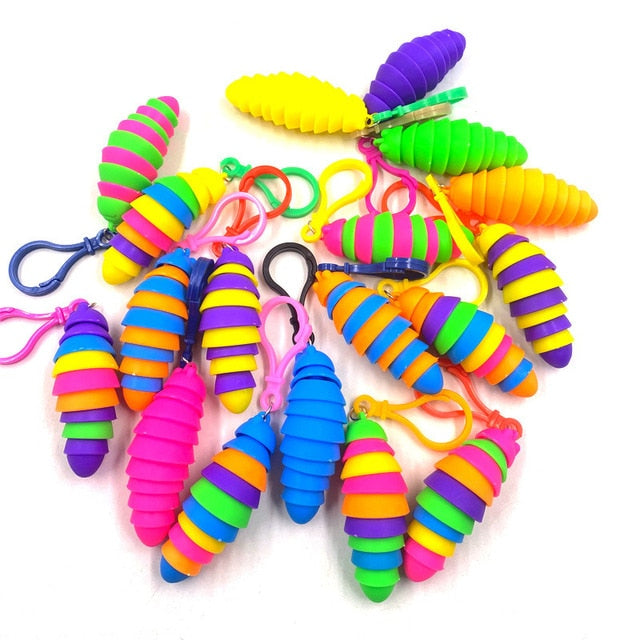 Rainbow 3D Slug Fidget Toy