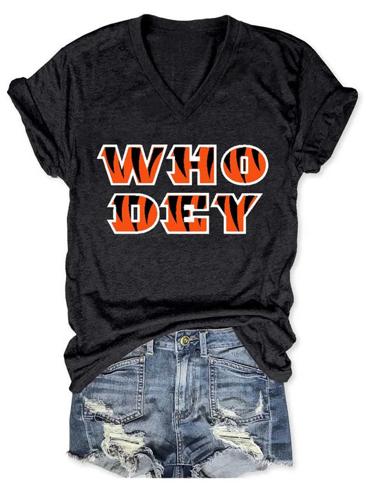 Women Who Dey V-Neck Shirt