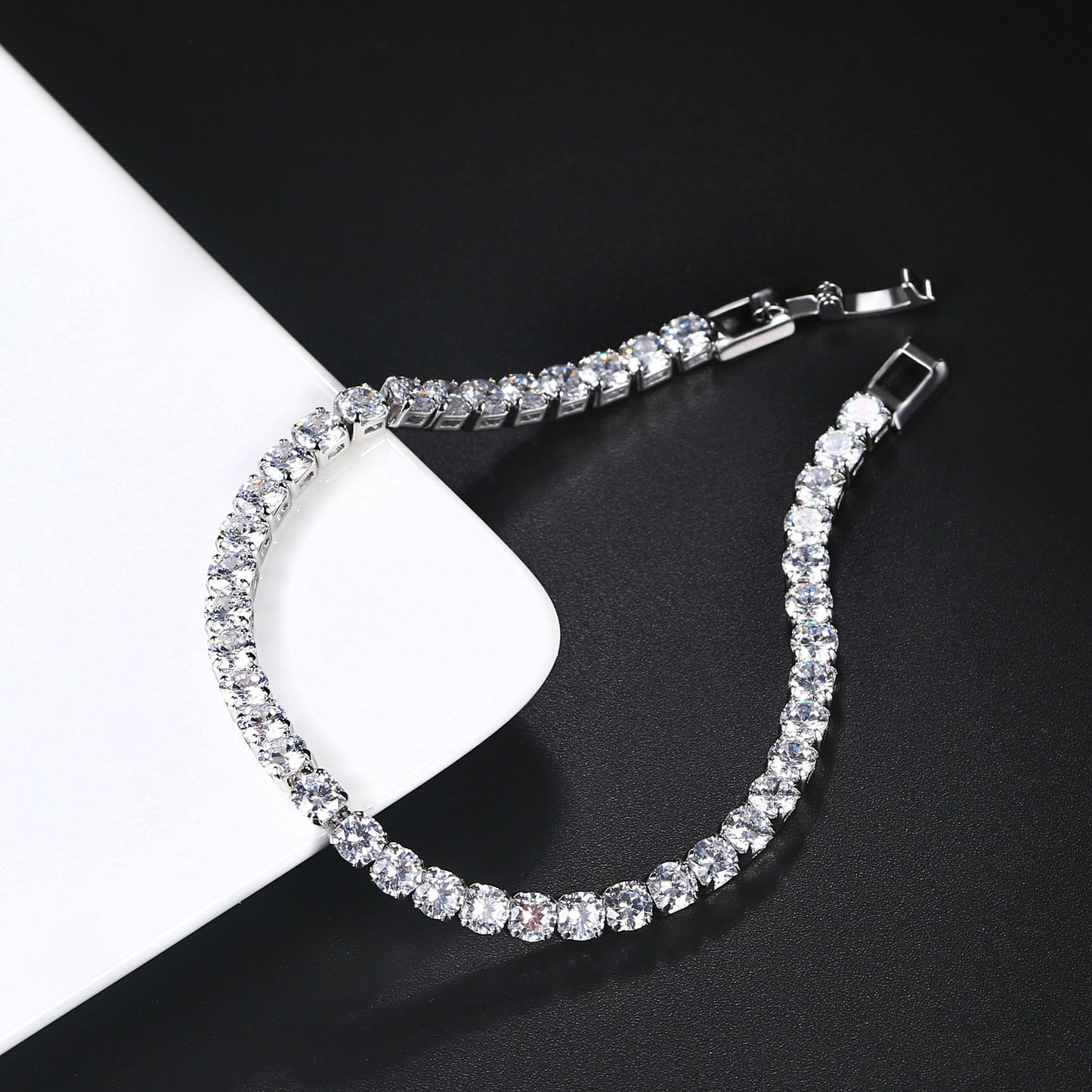 Iced Out Crystal Tennis Bracelet