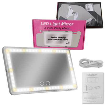 Car Visor Vanity Mirror with Lights