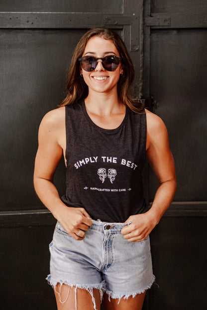 Simply the Bride | Simply the Best - Bachelorette Party Flowy Muscle Tanks