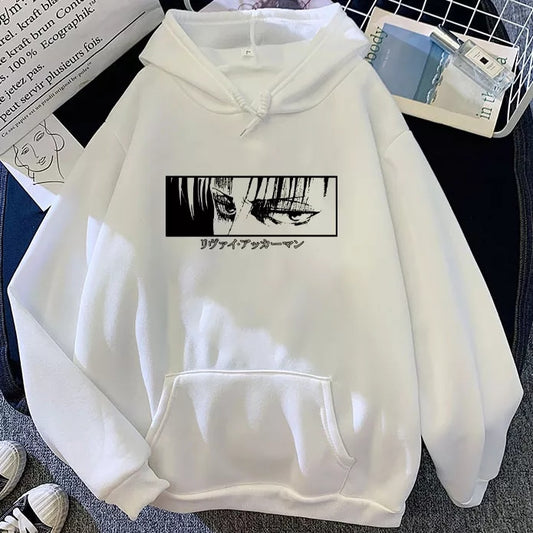 Japanese Anime  Eye Print Hoodie