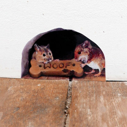 Funny Mouse Hole Wall Stickers