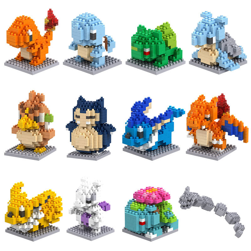 Small Building Blocks Cartoon Animals