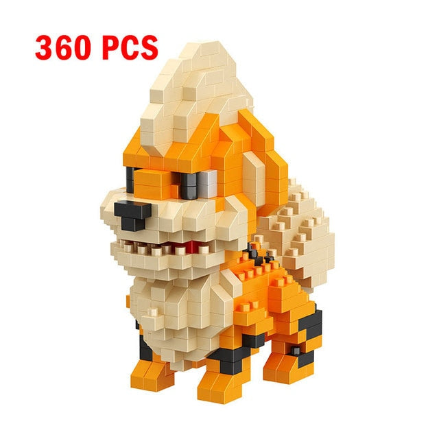 Small Building Blocks Cartoon Animals