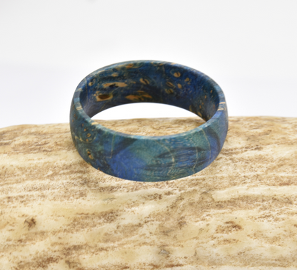 Blue Box Elder Wood Ring