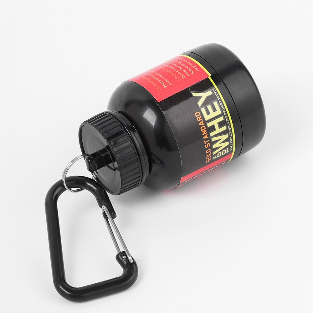 Mini Protein Powder Bottles with Keychain