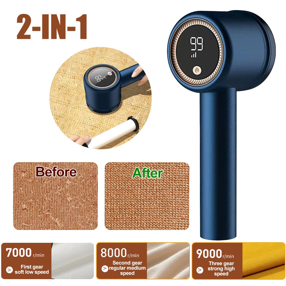 2 In 1 Electric Lint Remover Digital Display