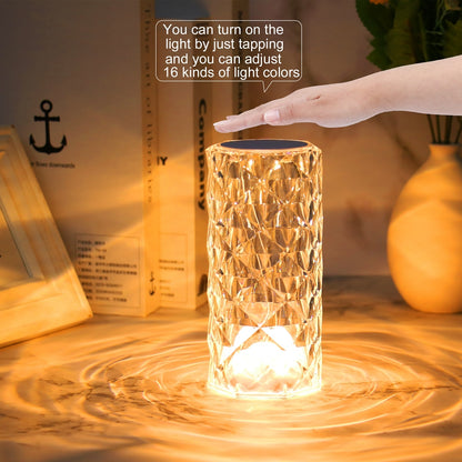 Crystal LED Table Night Lamp