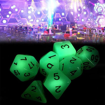 Fluorescent RPG Dice Set