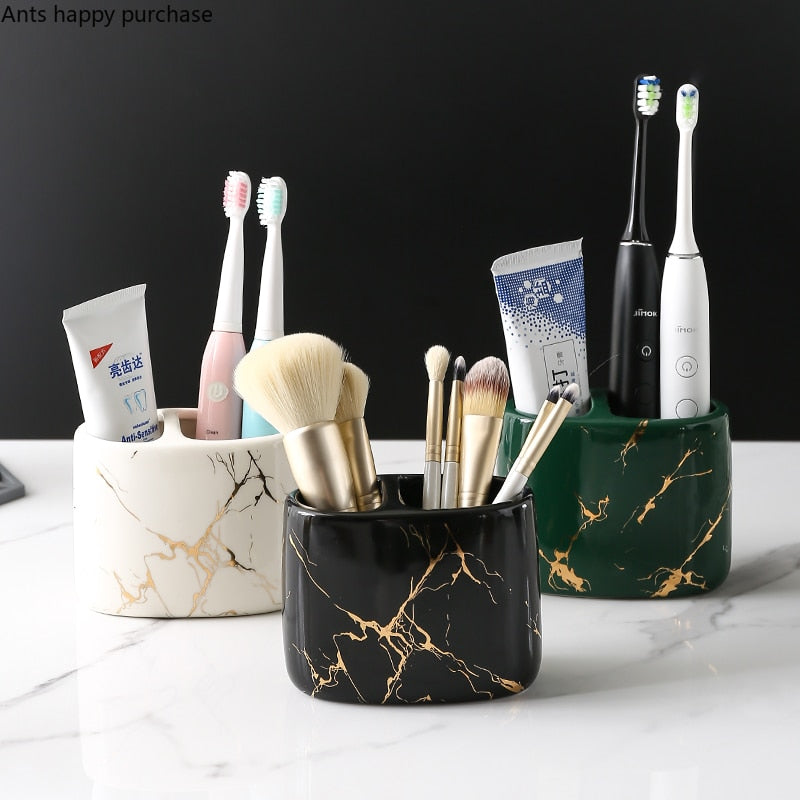 Toothpaste Toothbrush Ceramic Holder