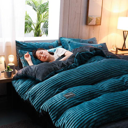 Corduroy Velvet Bedding Set