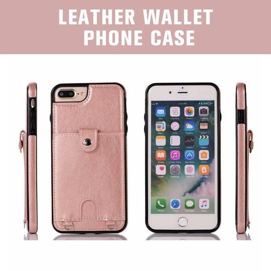 Cross Body Leather Wallet Phone Case