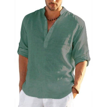 Men's Linen Long Sleeve Shirt