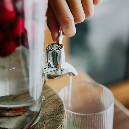 Retro Embossed Drink Dispenser Jar