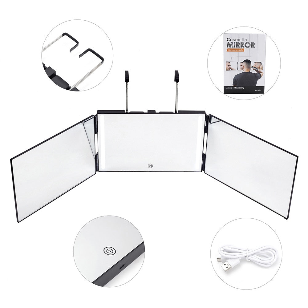 Trifold Self Haircut Mirror